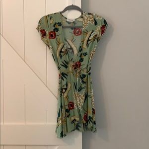 Goodnight macaroon floral wrap dress